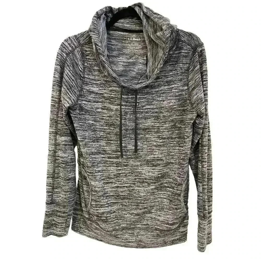 Ladies LL BEAN XS Lightweight Black And White Hoodie